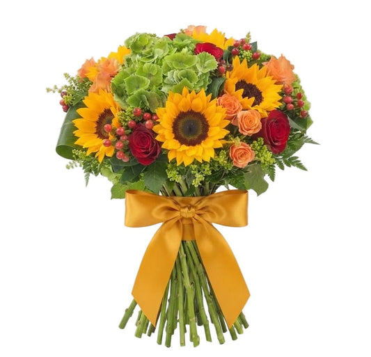 Sunny Bouquet with Hydrangea - Florist London
