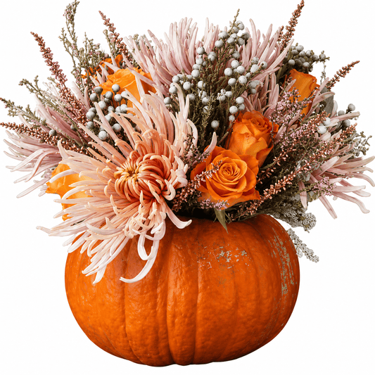 Sunset Pumpkin Arrangement - Florist London