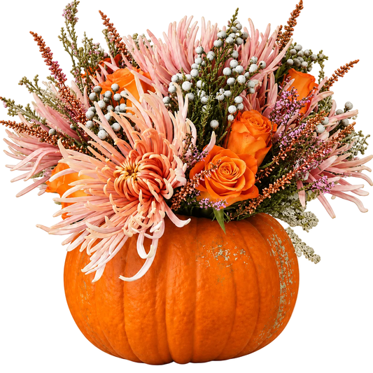 Sunset Pumpkin Arrangement - Florist London