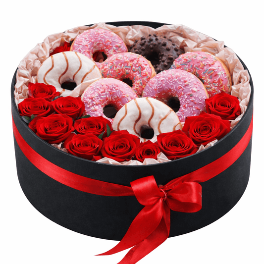 Sweet Doughnut and Roses Box - Florist London