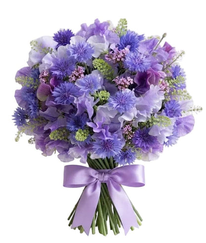 Sweet Pea and Cornflower Bouquet - Florist London