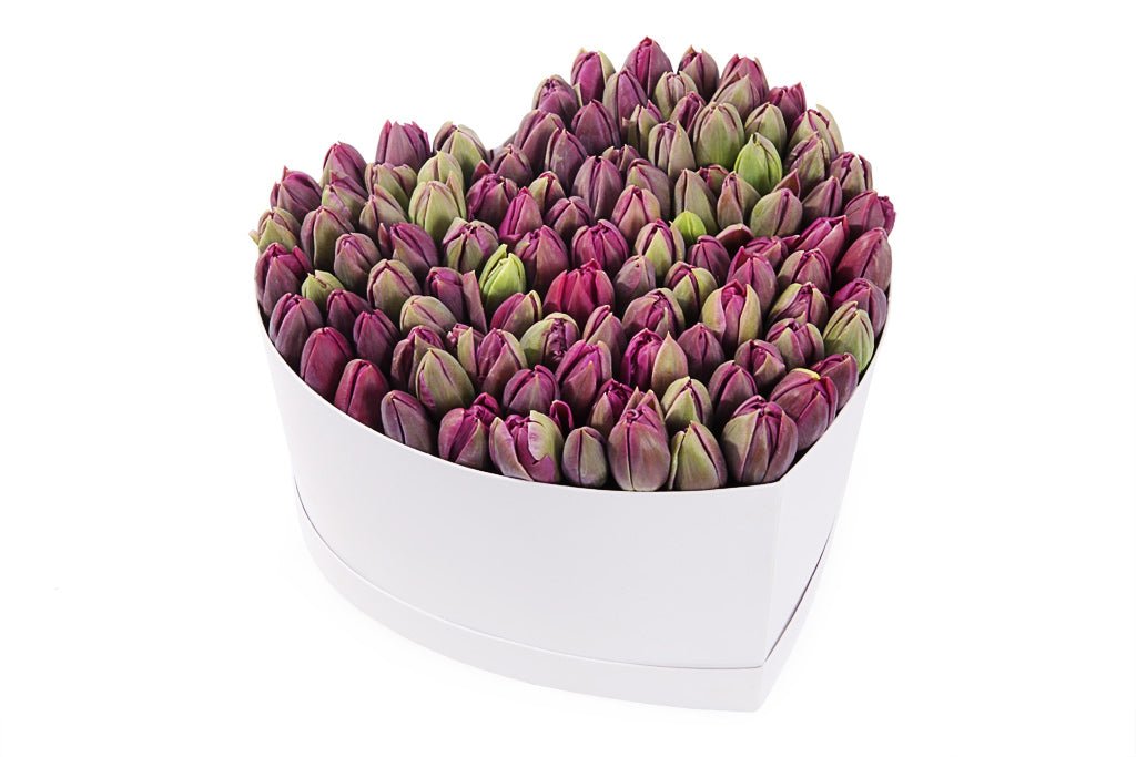 Tulips in Heart Box - Florist London
