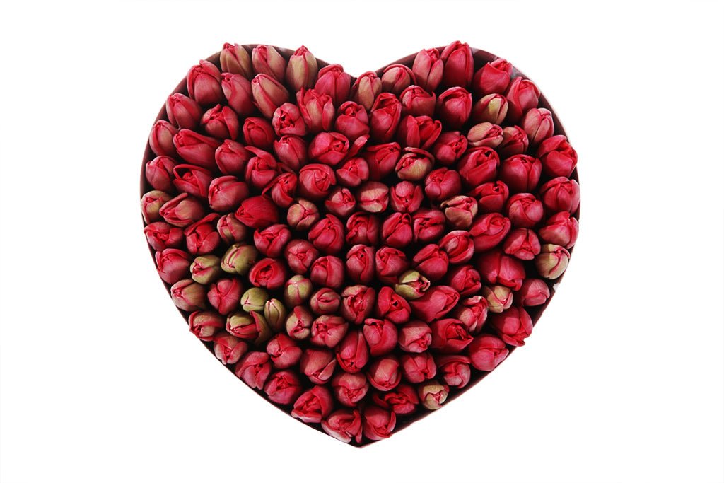 Tulips in Heart Box - Florist London