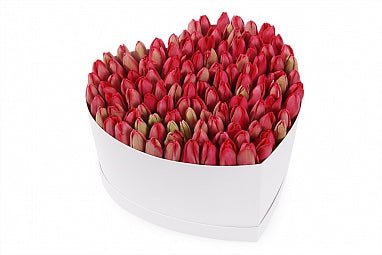 Tulips in Heart Box - Florist London