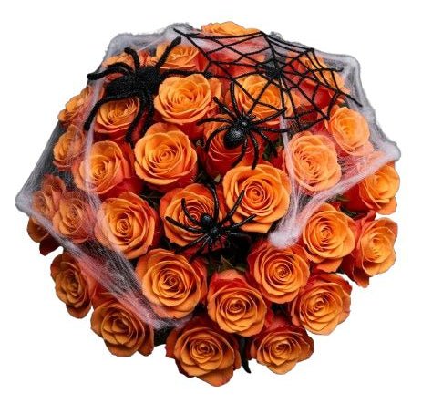 Velvet Orange Roses in Shadows Bouquet - Florist London