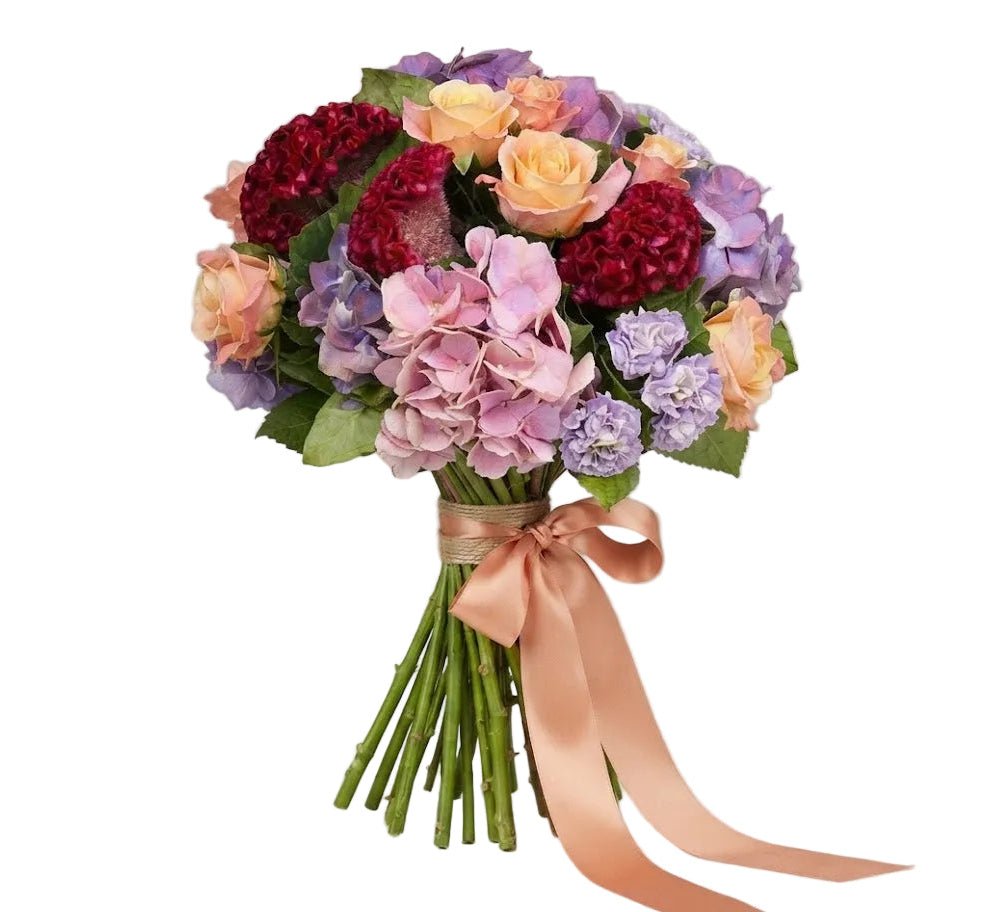 Velvet Rose & Hydrangea Symphony Bouquet - Florist London