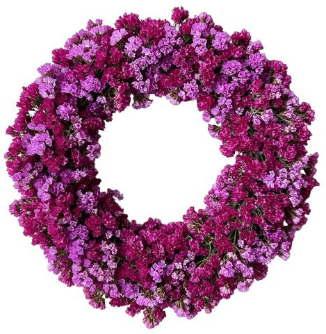 Vibrant Duo Colour Limonium Door Wreath