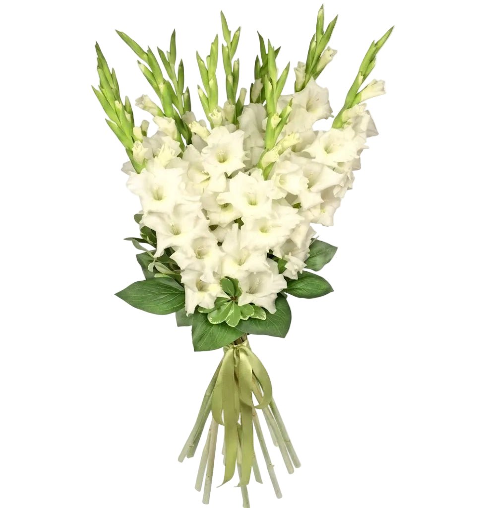 White Gladiolus Bouquet - Florist London