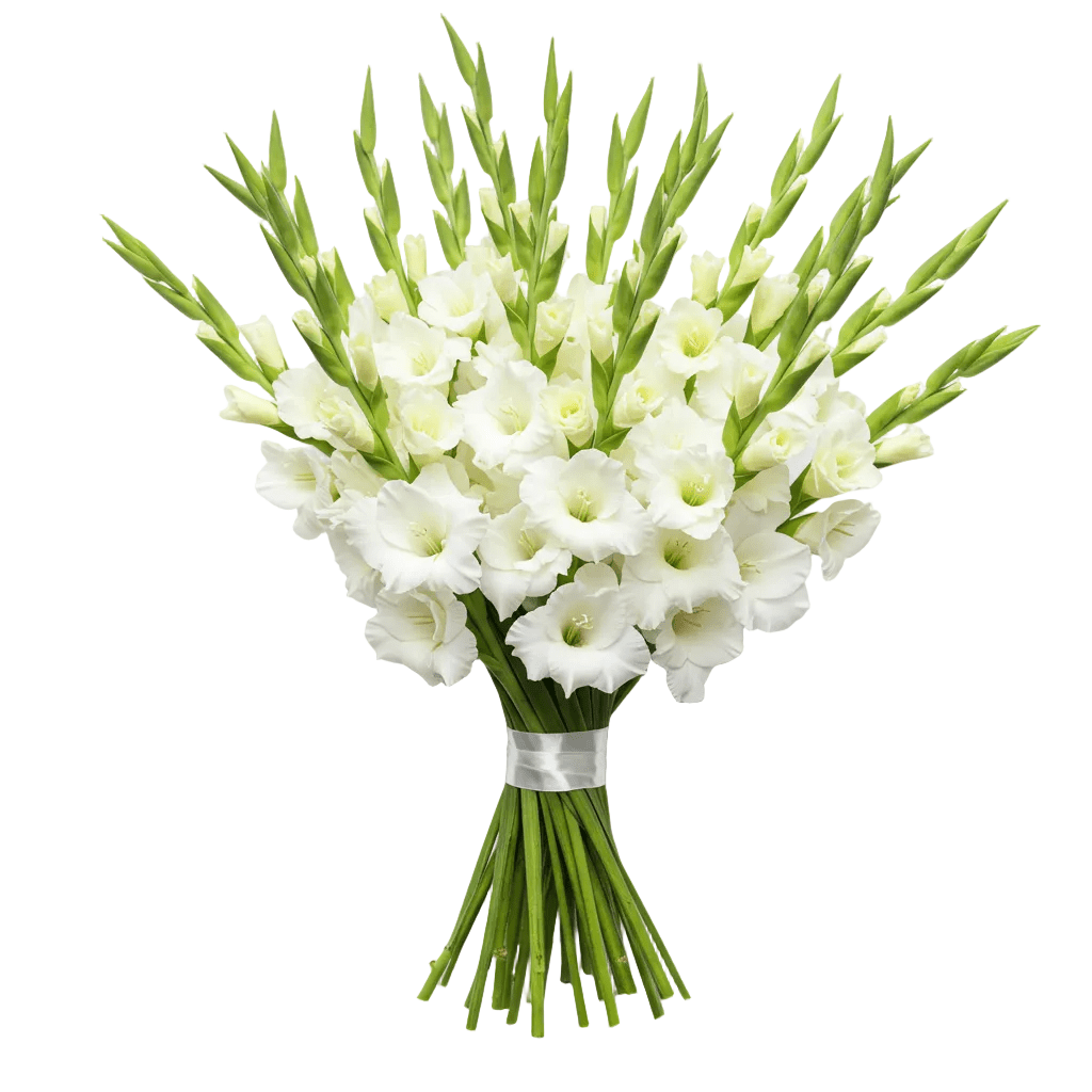 White Gladiolus Bouquet - Florist London