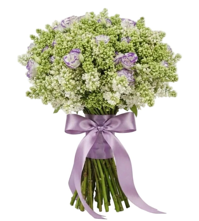 White Lilac with Lisianthus Bouquet - Florist London