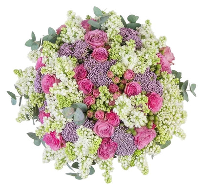 White Lilac with Roses Bouquet - Florist London