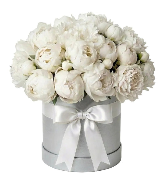 White Peonies Box - Florist London