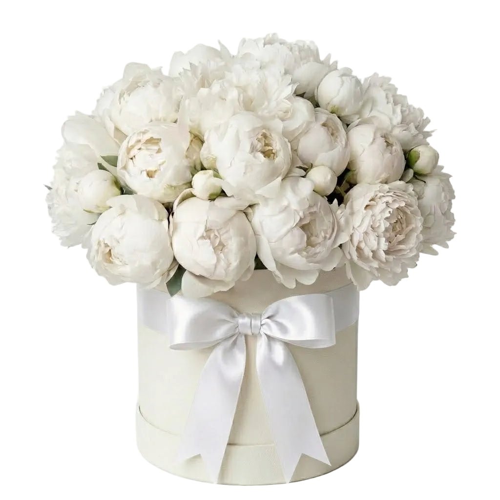 White Peonies Box - Florist London