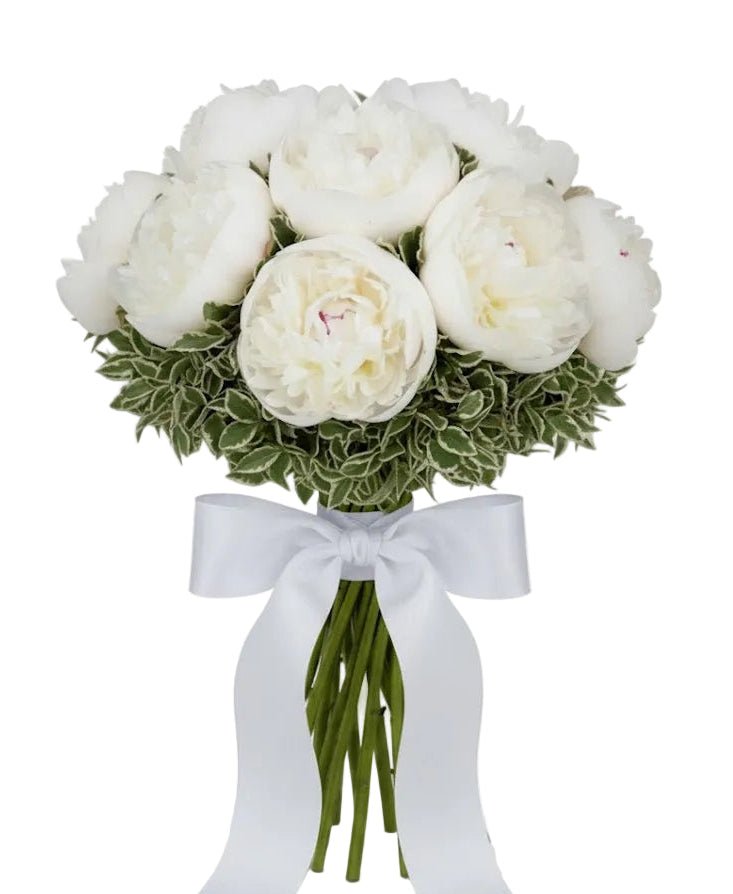 White Peonies with Pittosporum Bouquet - Florist London