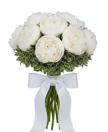 White Peonies with Pittosporum Bouquet - Florist London