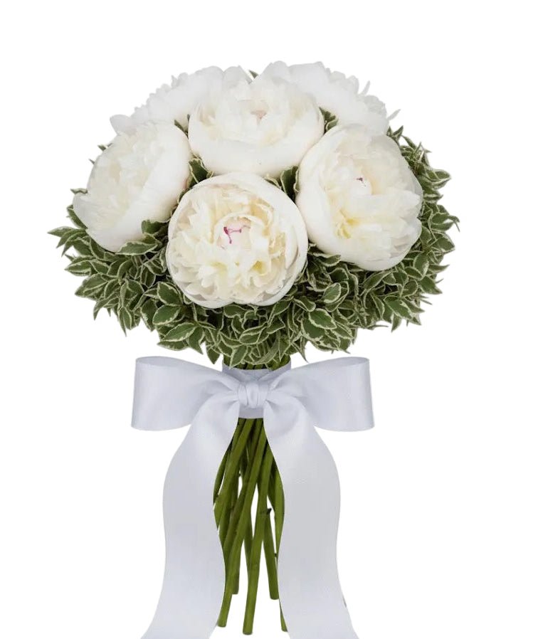 White Peonies with Pittosporum Bouquet - Florist London