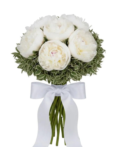 White Peonies with Pittosporum Bouquet - Florist London