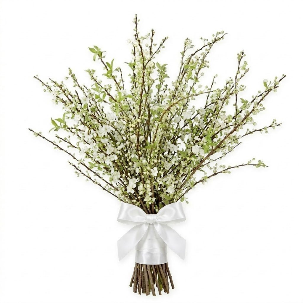 White Prunus Bouquet - Florist London