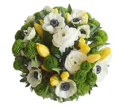 White & Yellow Bouquet - Florist London
