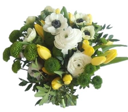 White & Yellow Bouquet - Florist London