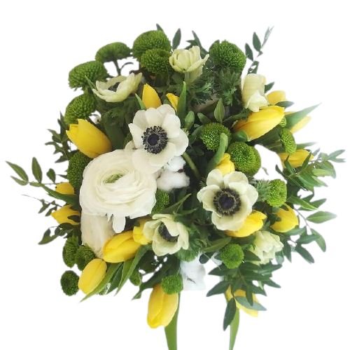White & Yellow Bouquet - Florist London