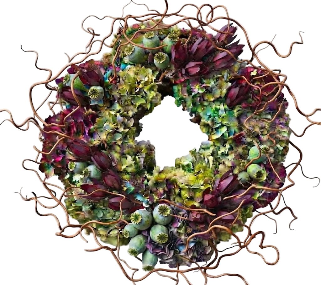 Wild Hydrangea Door Wreath - Florist London