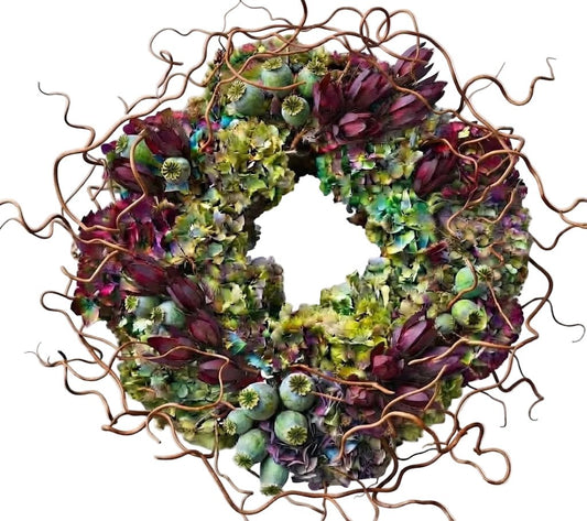 Wild Hydrangea Door Wreath - Florist London