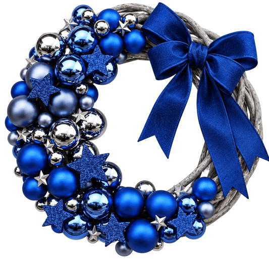 Willow Blue Festive Wreath - Florist London