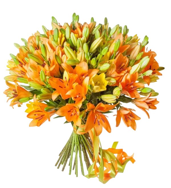 Yellow and Orange Lily Bouquet - Florist London