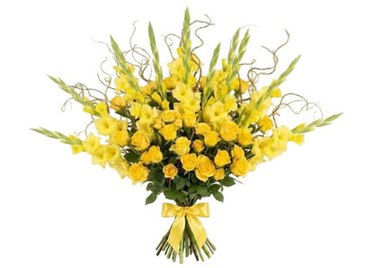 Yellow Roses and Gladiolus - Florist London