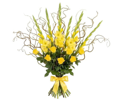 Yellow Roses and Gladiolus - Florist London
