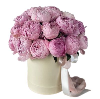 A Ball of Peony in a Box - Florist London