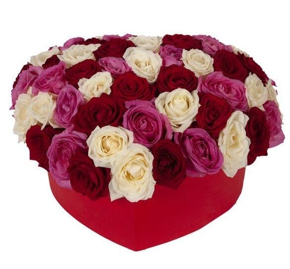 A Box of Romantic Roses - Florist London