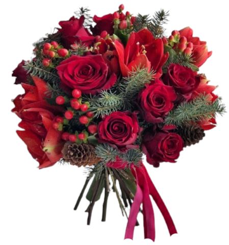 Amaryllis and Roses Bouquet - Florist London