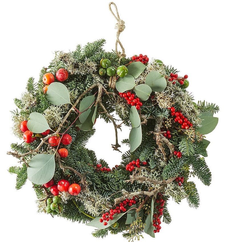 Berry and Malus Christmas Wreath - Florist London