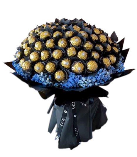 Black Chocolate Bouquet with Gypsophila