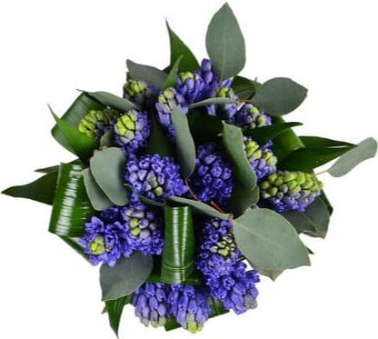 Blue Hyacinth with Greenery Bouquet - Florist London