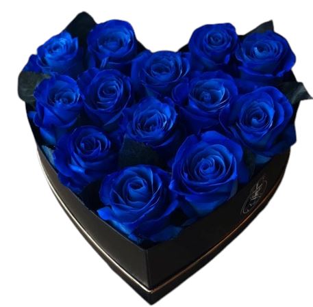 Blue Roses in Box - Florist London