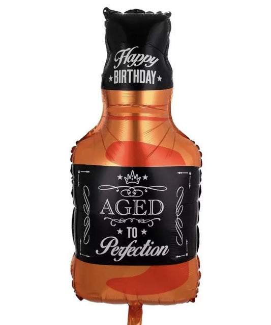 Bottle Whiskey Happy Birthday Helium Foil Giant Balloon
