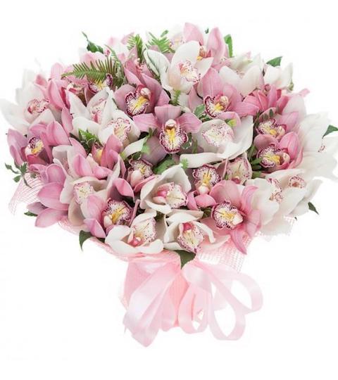 Bouquet of 2 Colors Cymbidium
