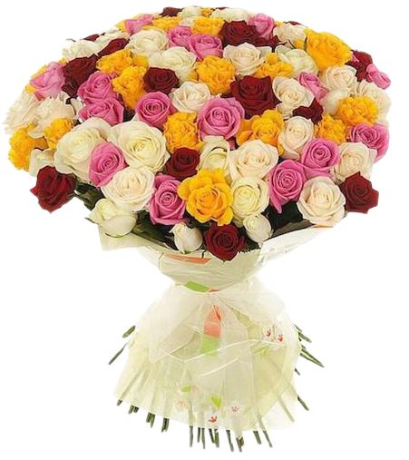 Bouquet of Colorful Roses