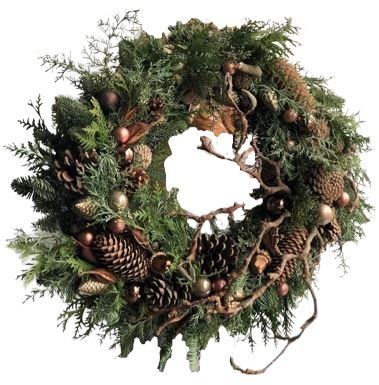 Branches and Cones Natural Wreath - Florist London