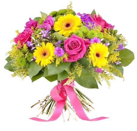 Bright Spring Bouquet with Mimosa - Florist London