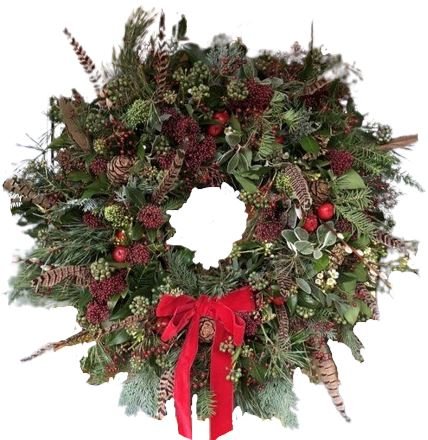 Burgundy Xmas Wreath - Florist London