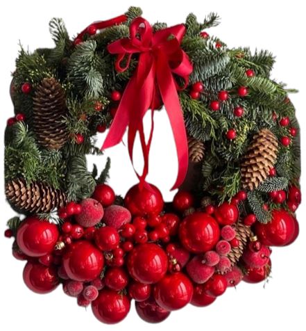 Carmine Christmas Wreath - Florist London