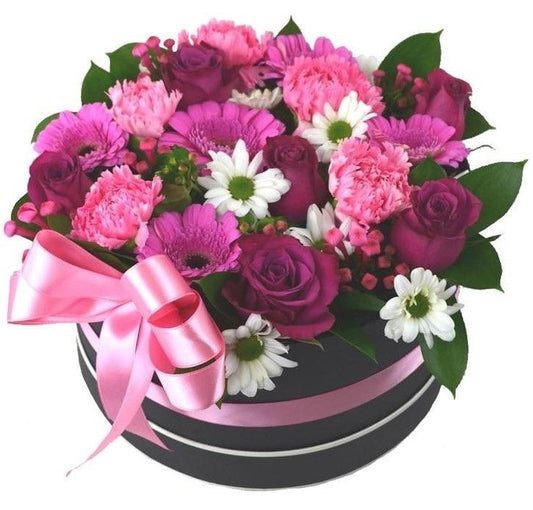Cerise and White Beauty Box