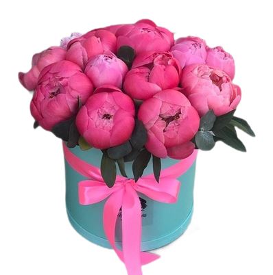 Cerise Peonies Box - Florist London