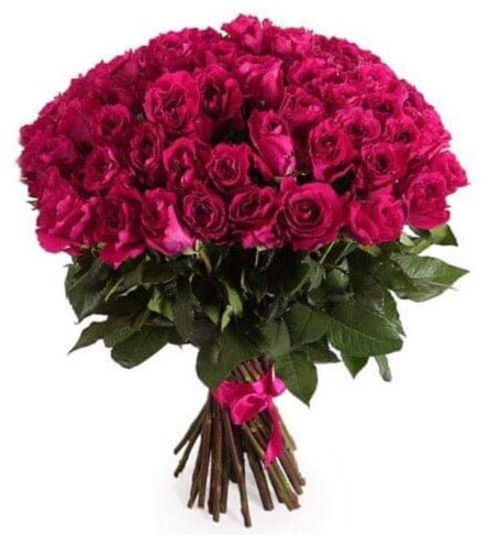 Cerise Roses Bouquet - Florist London