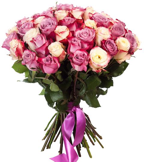 Cherry and Ivory Roses - Florist London