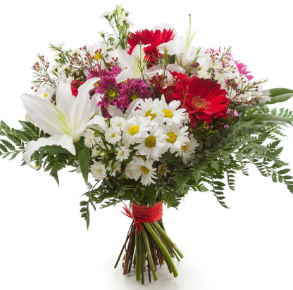 Chrysanthemum and Lily Bouqet
